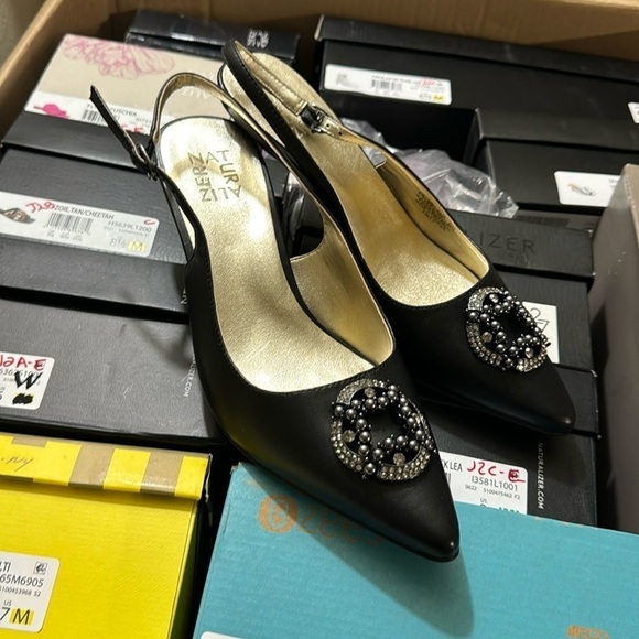NATURALIZER EMILY EMBELLISHED SLINGBACK HEELS (WIDE) - Picture 5 of 6
